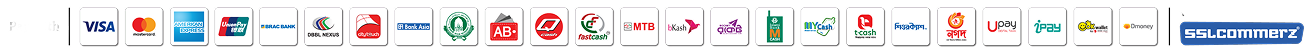 Secure payment methods — Visa, Mastercard, bKash, Nagad, SSLCommerz and more